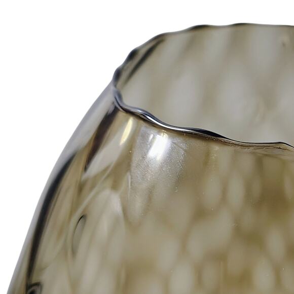 50s Rare Black Glass MCM Mid-Century Modern Huge Base Optical Vase Empoli Italy - Picture 8 of 8